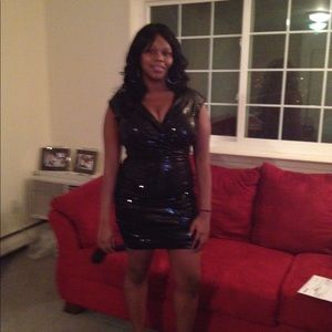 Jessica Simpson all black sequined  dress